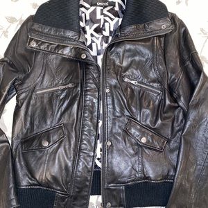 DKNY women’s genuine leather jacket